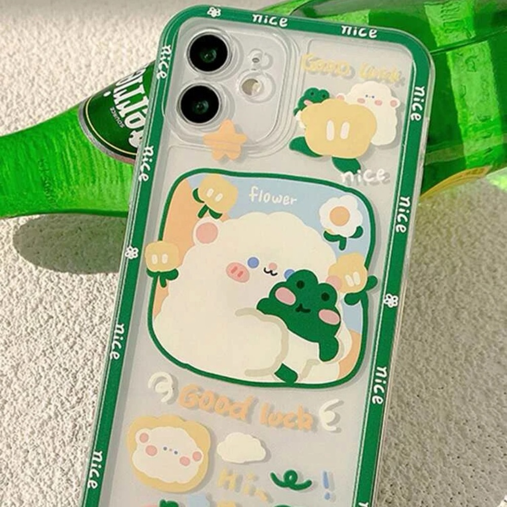 Cartoon Sheep and Frog Print iPhone 11 Pro Max Case